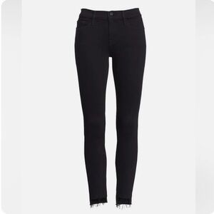 Frame Le Skinny de Jeanne Mid-Rise Raw-Edge sz30